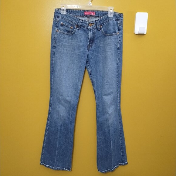 VTG Levi's 518 Super Low Rise Bootcut Jeans Size 7 Red Label Juniors Y2K - Picture 1 of 6